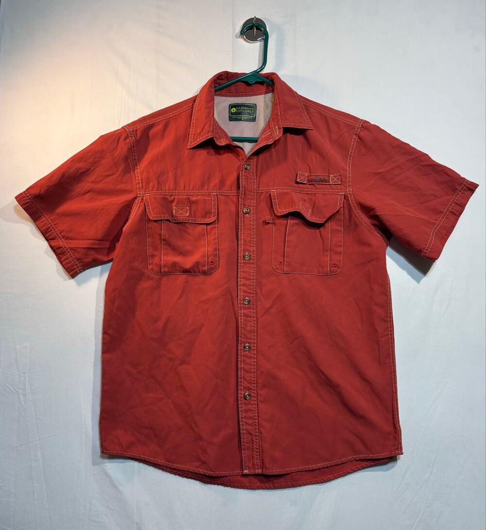 G.H. Bass & Co. Explorer Men’s Lightweight Fishing Shirt Red Utility M